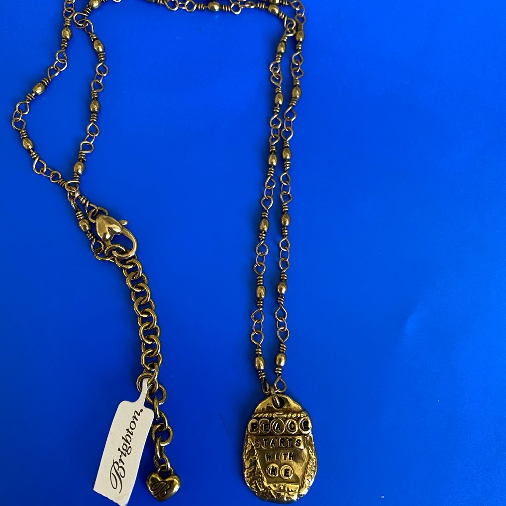 BRIGHTON LOVE QUOTES PEACE STARTS WITH ME NECKLACE